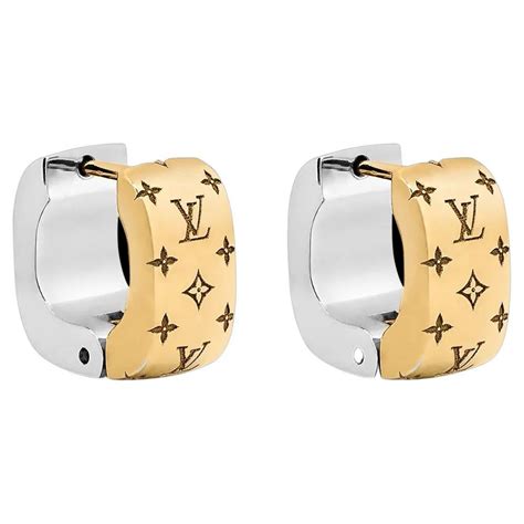 louis vuitton earrings black|louis vuitton nanogram earrings.